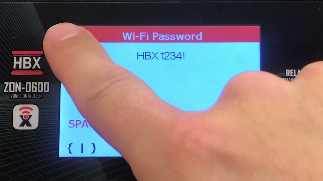 How to connect an HBX series 0600 control to a WiFi network